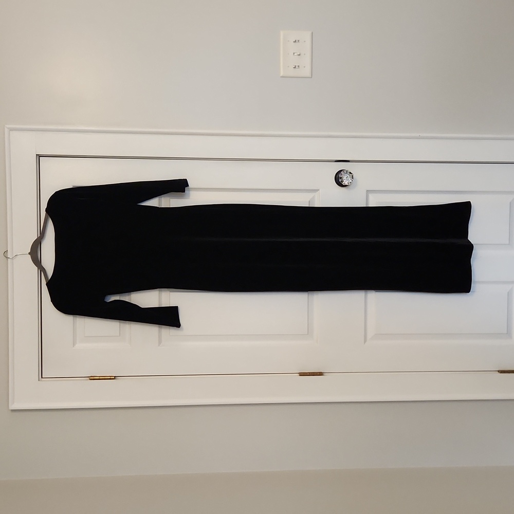 Full length velvet dress